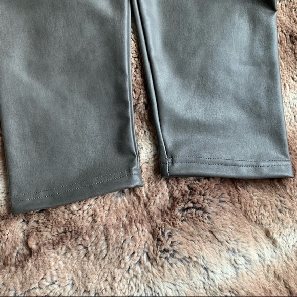 7 For All Mankind Faux Leather Grey Leggings - Picture 4 of 11